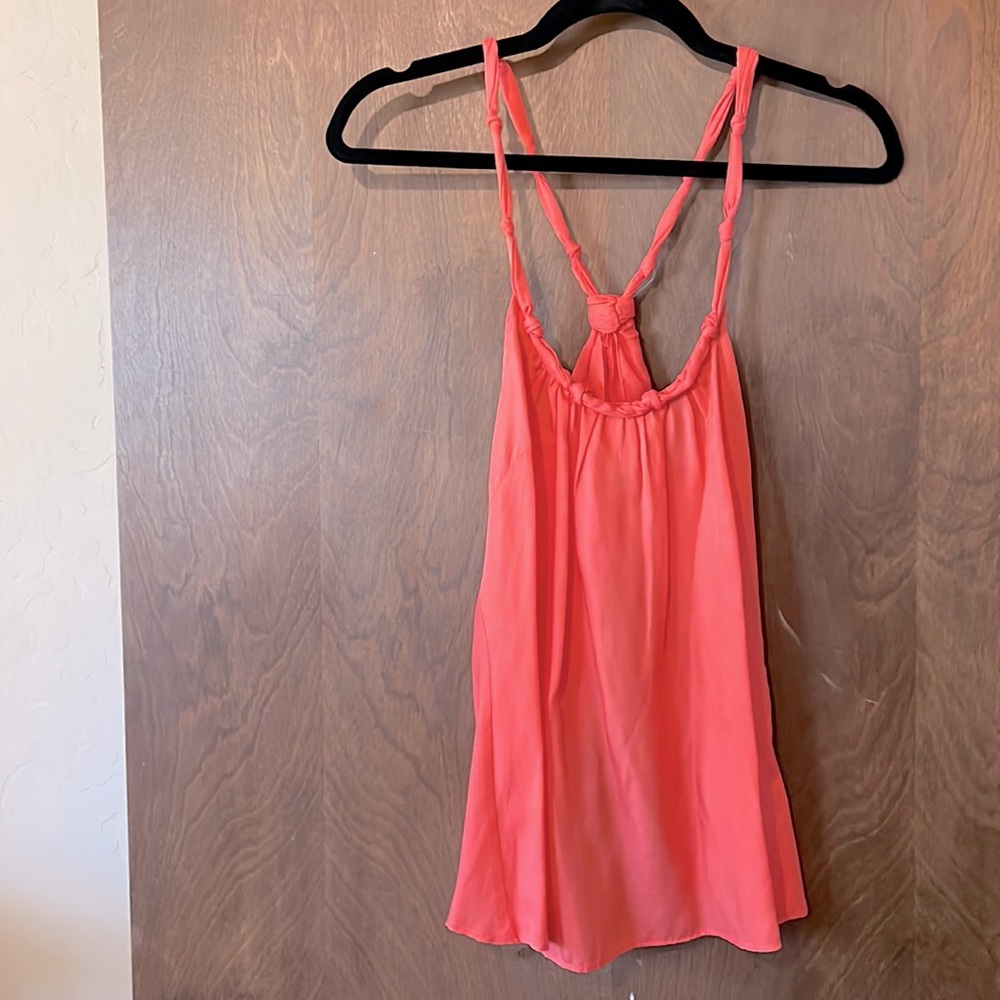Guess. Open Back Cotton & Silk Tank. Size XS.